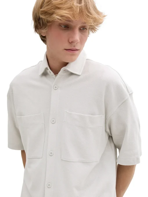 Herren Tom Tailor Denim Oversize Kurzarmhemd