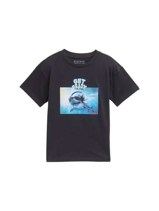Kinder Tom Tailor Denim Oversize T-Shirt mit Print