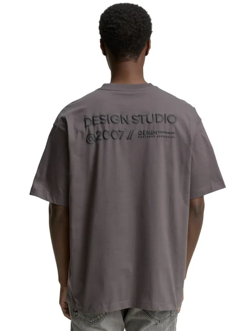 Herren Tom Tailor Denim Oversize T-Shirt mit Rückenprint