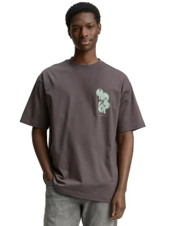 Herren Tom Tailor Denim Oversize T-Shirt mit Rückenprint