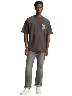 Herren Tom Tailor Denim Oversize T-Shirt mit Rückenprint