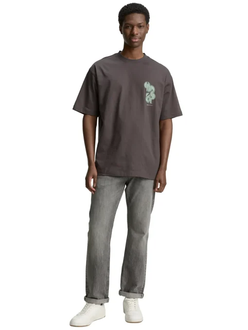 Herren Tom Tailor Denim Oversize T-Shirt mit Rückenprint