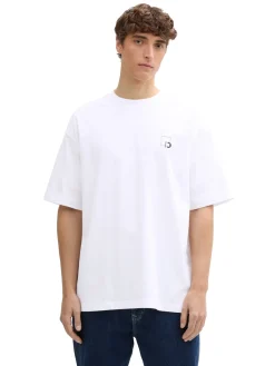 Herren Tom Tailor Denim Oversize T-Shirt mit Rücken-Print