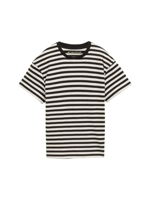 Kinder Tom Tailor Denim Oversize T-Shirt mit Streifenmuster