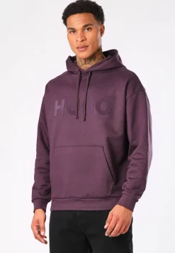Herren Hugo Red Oversized Hoodie aus Baumwoll-Terry mit tonalem Logo