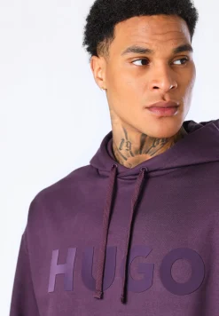Herren Hugo Red Oversized Hoodie aus Baumwoll-Terry mit tonalem Logo
