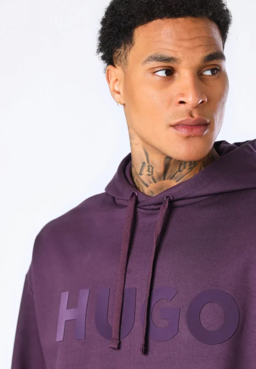Herren Hugo Red Oversized Hoodie aus Baumwoll-Terry mit tonalem Logo