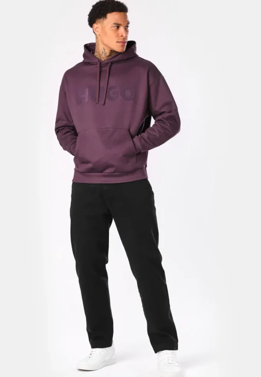 Herren Hugo Red Oversized Hoodie aus Baumwoll-Terry mit tonalem Logo