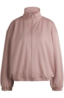 Damen Hugo Blue Oversized Jacke aus Logo-Jacquard