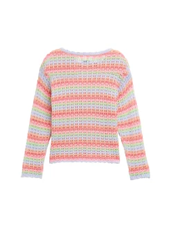 Kinder Tom Tailor Denim Oversized Pullover mit Streifenmuster