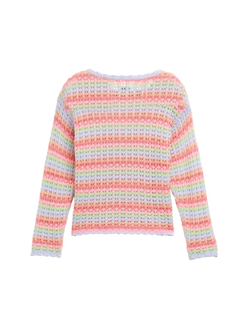 Kinder Tom Tailor Denim Oversized Pullover mit Streifenmuster