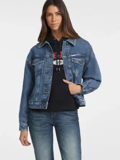 Damen GUESS JEANS Oversized Trucker Jeansjacke