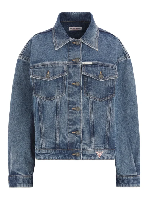 Damen GUESS JEANS Oversized Trucker Jeansjacke