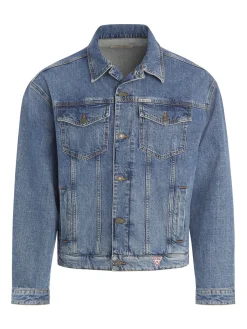 Herren GUESS JEANS Oversized Trucker Jeansjacke