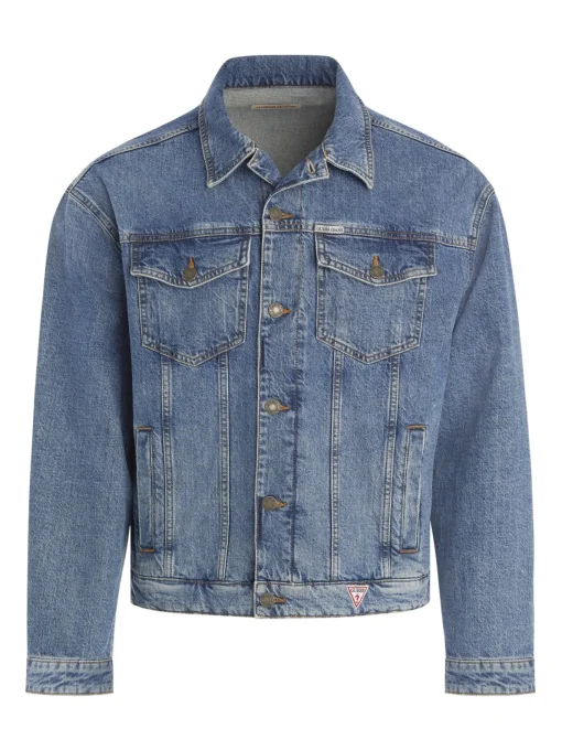 Herren GUESS JEANS Oversized Trucker Jeansjacke