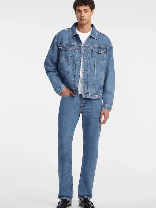 Herren GUESS JEANS Oversized Trucker Jeansjacke