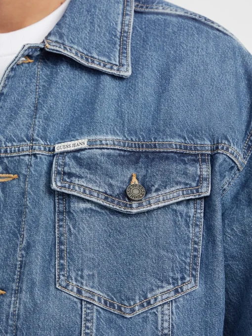 Herren GUESS JEANS Oversized Trucker Jeansjacke