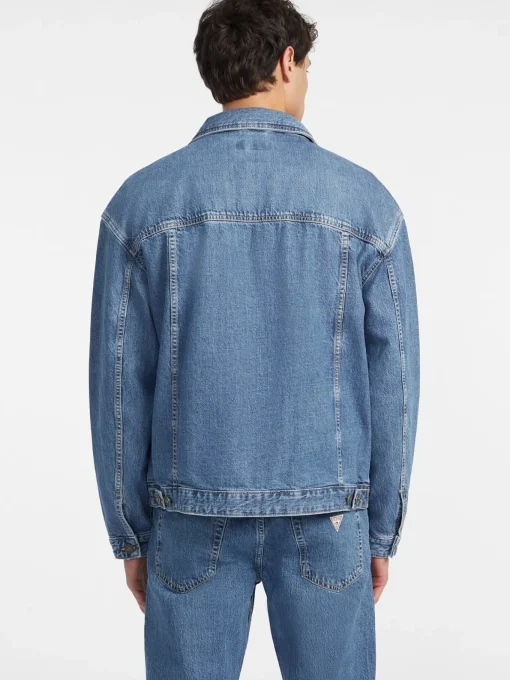 Herren GUESS JEANS Oversized Trucker Jeansjacke