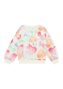 Kinder s.Oliver Oversized-Sweatshirt mit All-over-Print