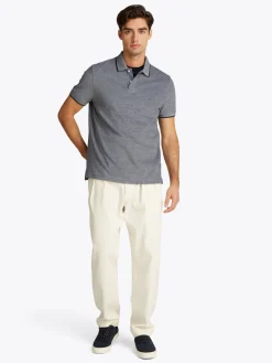Herren Tommy Hilfiger Oxford Two Tone Poloshirt