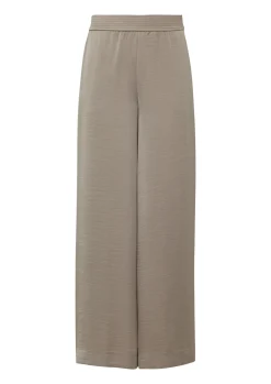 Damen Comma Palazzo-Hose aus Satin mit Eingrifftaschen
