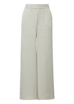 Damen Comma Palazzo-Hose aus Satin mit Eingrifftaschen