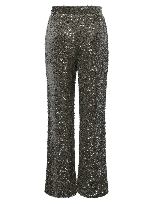 Damen Pieces PCKAM Paillettenhose mit weitem Bein