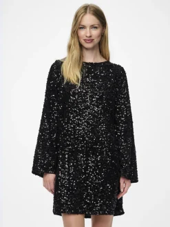 Damen Pieces PCKAM Paillettenkleid