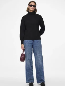 Damen Pieces PCMALOU Pullover mit hohem Kragen