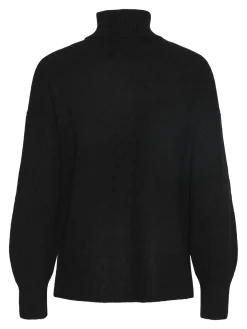 Damen Pieces PCMALOU Pullover mit hohem Kragen