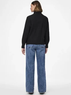 Damen Pieces PCMALOU Pullover mit hohem Kragen