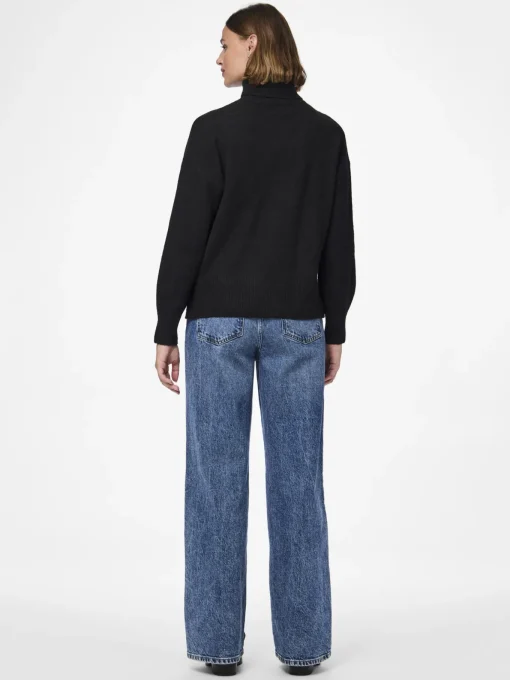 Damen Pieces PCMALOU Pullover mit hohem Kragen