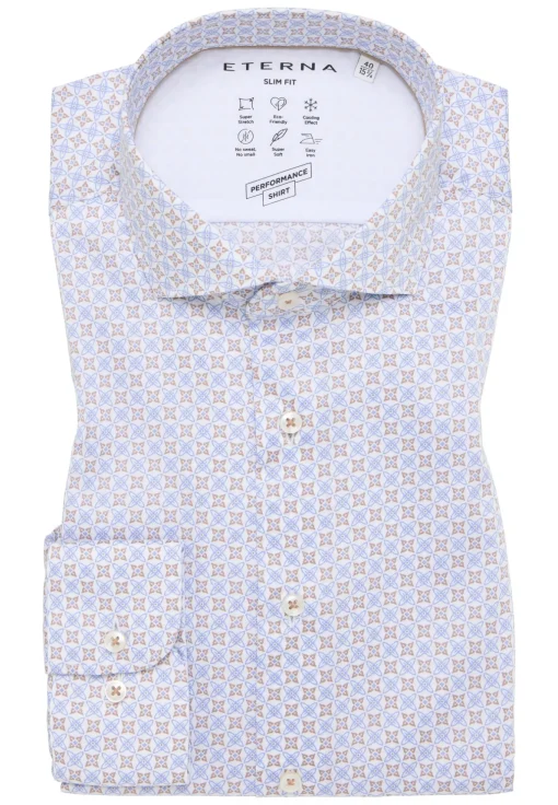 Herren Eterna Performance Shirt Twill Langarm
