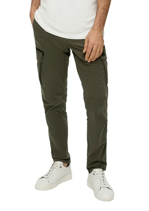 Herren s.Oliver Phoenix: Cargohose mit Garment Dye und Straight Leg