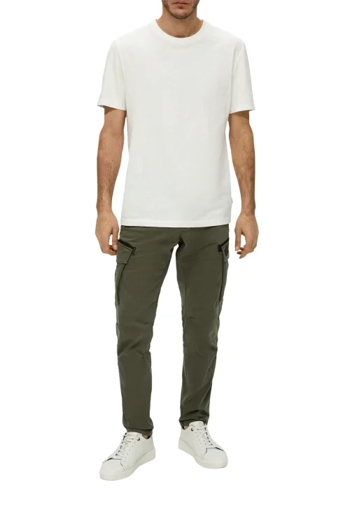 Herren s.Oliver Phoenix: Cargohose mit Garment Dye und Straight Leg