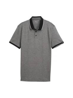 Herren Tom Tailor Denim Piqué Poloshirt aus Baumwolle