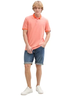 Herren Tom Tailor Denim Piqué Poloshirt aus Baumwolle