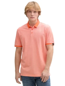 Herren Tom Tailor Denim Piqué Poloshirt aus Baumwolle