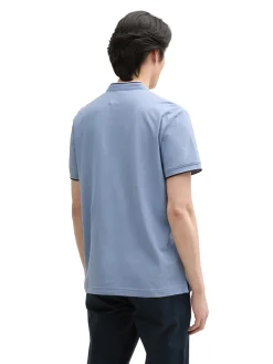 Herren Tom Tailor Piqué Poloshirt mit Stehkragen