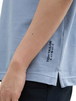 Herren Tom Tailor Piqué Poloshirt mit Stehkragen
