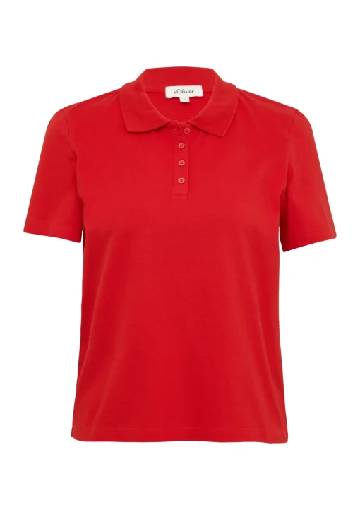 Damen s.Oliver Piqué-Poloshirt aus Baumwollmix