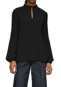 Damen s.Oliver BLACK LABEL Plissierte Bluse aus Crêpe