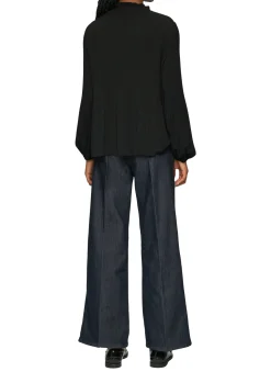 Damen s.Oliver BLACK LABEL Plissierte Bluse aus Crêpe