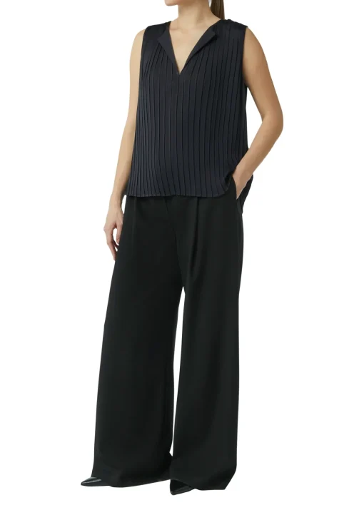 Damen Comma Plissiertes Blusentop