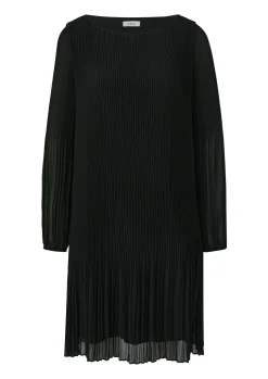 Damen s.Oliver BLACK LABEL Plissiertes Chiffonkleid mit Puffärmeln