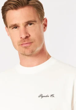 Herren Pegador POLION OVERSIZED TEE WASHED WARM WHITE
