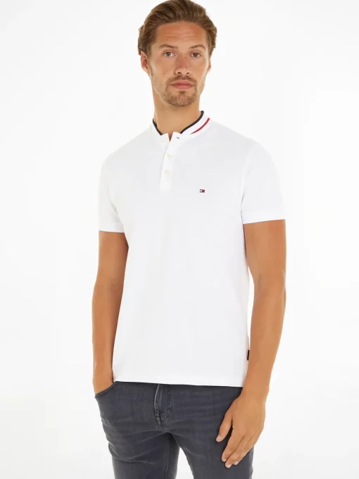 Herren Tommy Hilfiger Polo 1/2 Arm Stehkragen