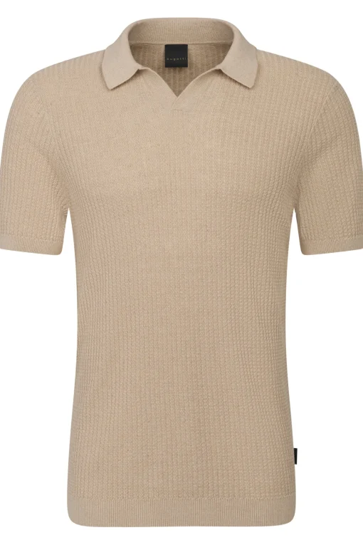 Herren Bugatti Polo Shirt mit Struktur