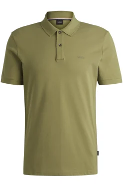 Herren Boss POLOSHIRT AUS BIO-BAUMWOLLE MIT LOGO-STICKEREI