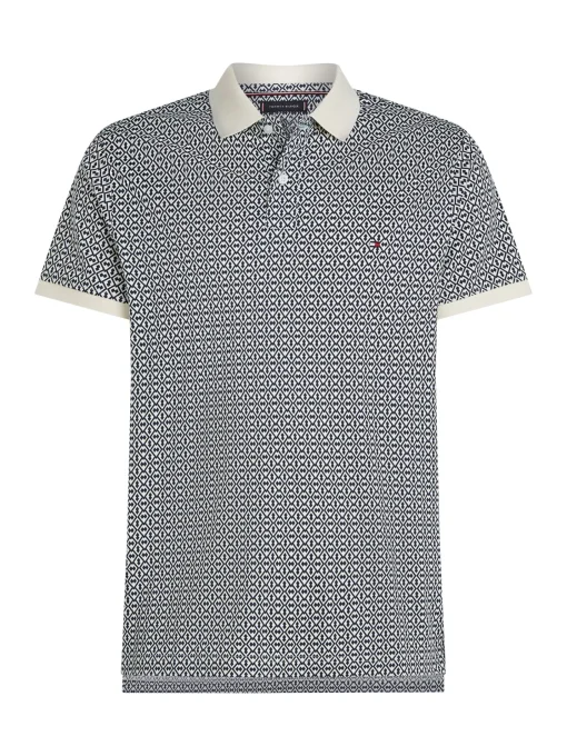 Herren Tommy Hilfiger Poloshirt mit allover Print